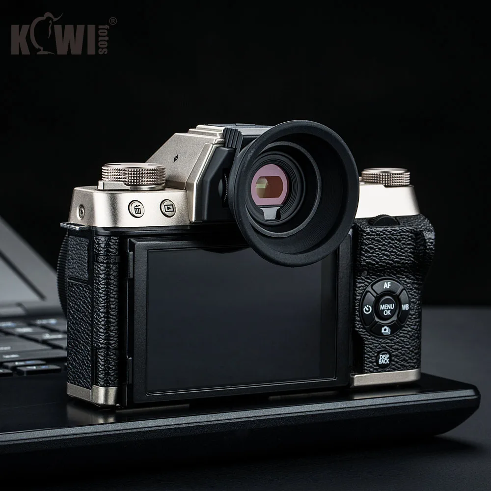 Мягкий Силиконовый наглазник для камеры KIWI, окуляр для Fujifilm X-T100 XT100 FUJI XT-100, легко и надежно крепится через горячий башмак
