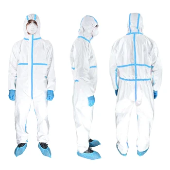 

High Antibacterial Reusable Isolation Suit Prevent Invasion of Staff Protective Clothing Dust-proof Coveralls Antistatic