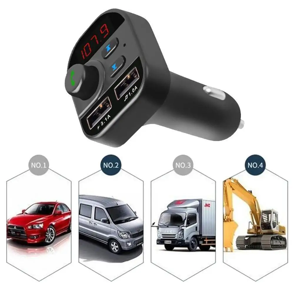 В-авто Bluetooth беспроводной MP3 Автомобильный плеер fm-передатчик авто комплект MP3 радио адаптер автомобильный комплект 2 USB зарядное устройство