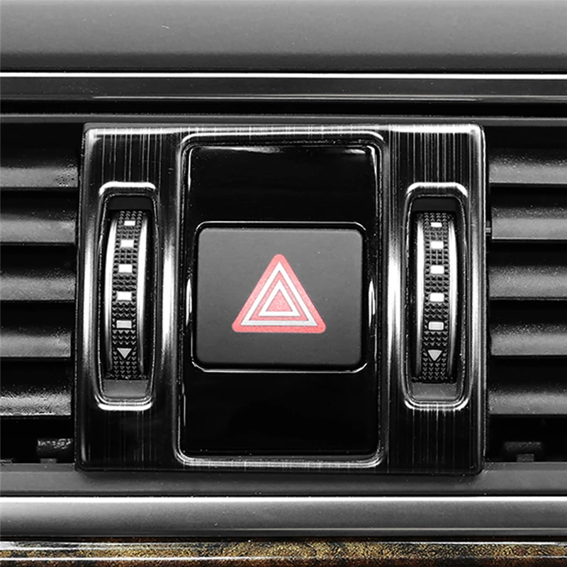 CARMANGO для Audi A6 C7 2011- автомобильный Стайлинг Предупреждение сигнальный светильник Кнопка Панель крышка обрезки Стикеры аксессуары для интерьера
