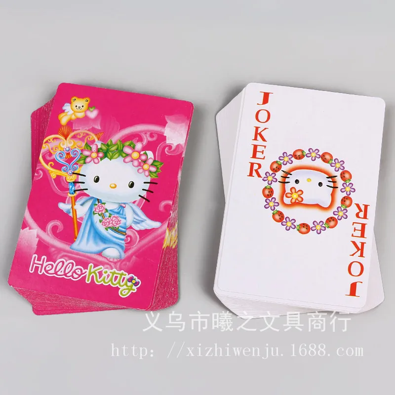 Розовые Мультяшные игральные карты любимая реклама девушки покер подарок покер удобно для путешествий