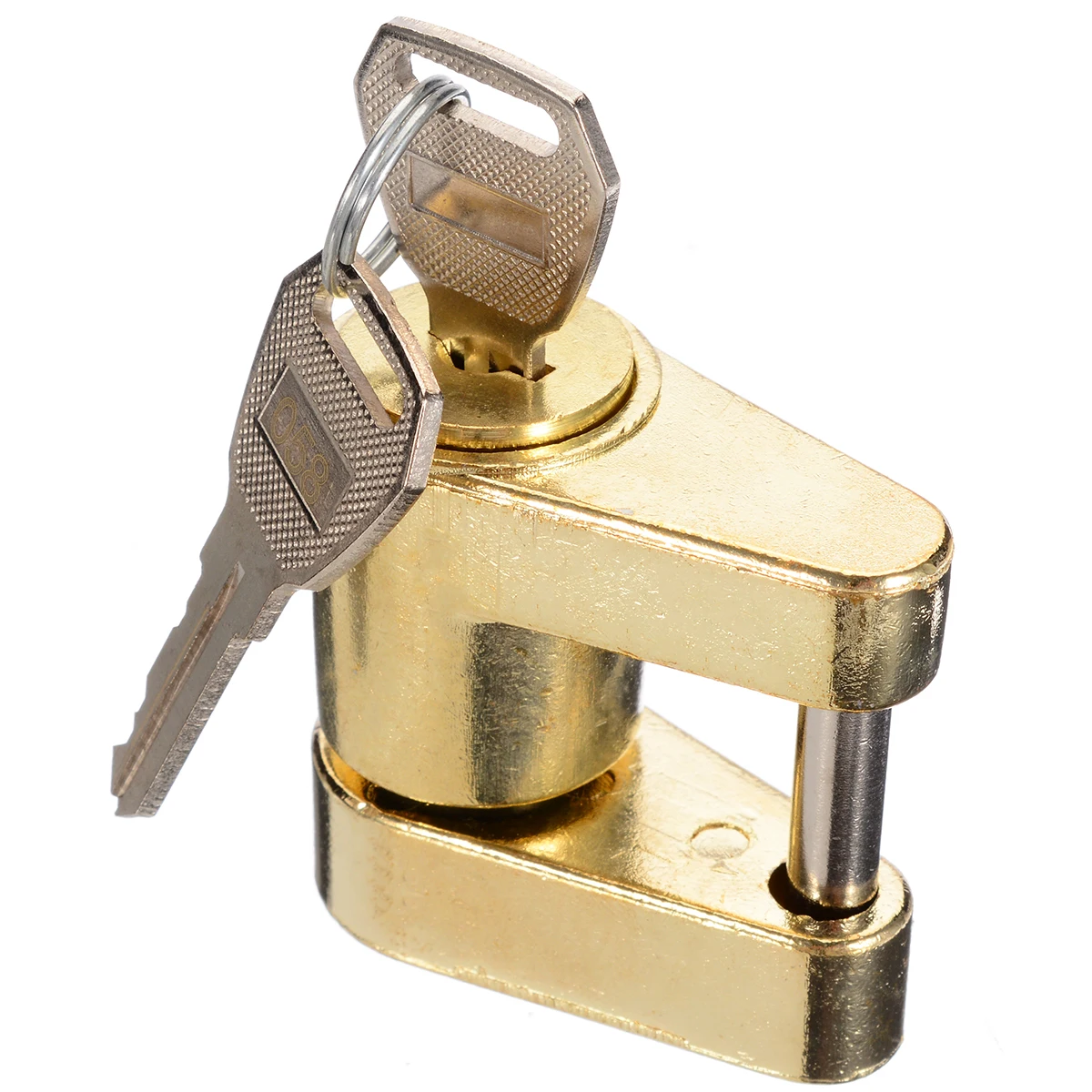 Mayitr 1set Trailer Coupler Padlock Solid Brass Trailer Locks For Hitch Security Protector Theft Protection Tool