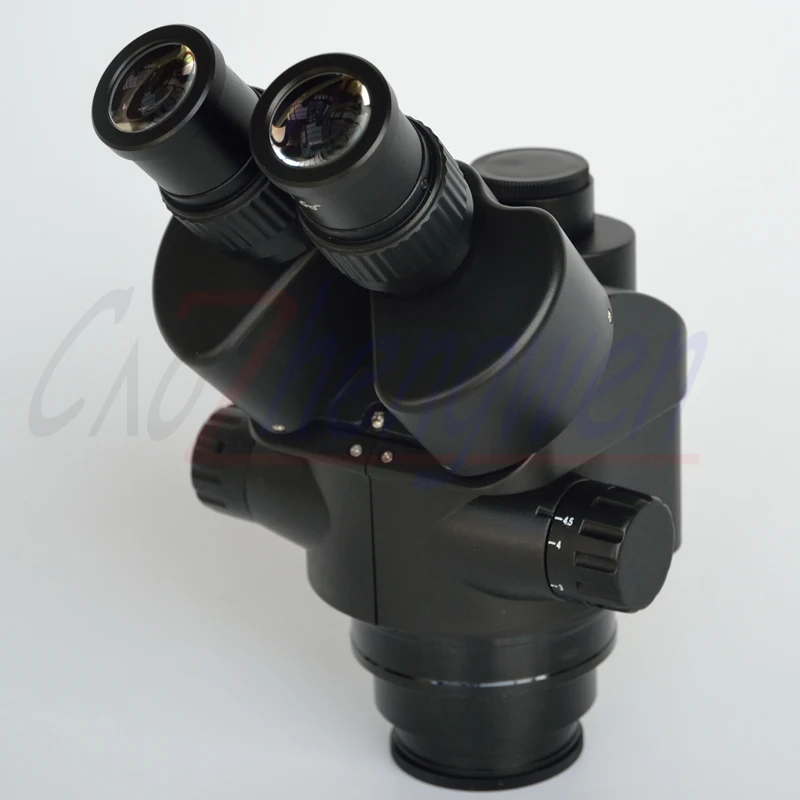 FYSCOPE черный микроскоп 7X-45X Simul-Focal Тринокулярный зум стерео микроскоп головка WF10X окуляр