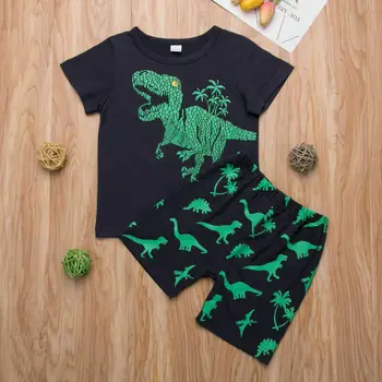 

Goocheer Baby Boy Summer Dinosaur Priting Short Tops Pants Focusnorm Two Piece Set Top And Pants Casual Boys Summer Clothes