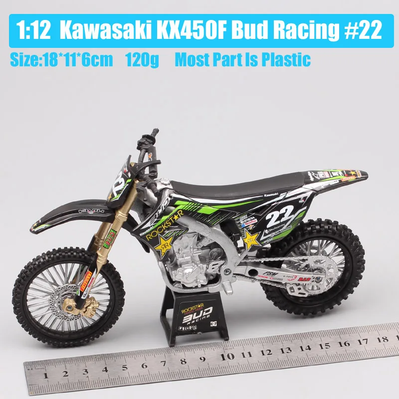1/12 Масштаб Мини Кавасаки KX450F бутон гонки США MXGP No#22#121 мотокросса литой грязи велосипед внедорожные игрушки модель автомобиля