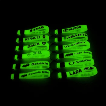 

Luminous Car keyring keychain sticker for Fiat Punto 500 Stilo Bravo Grande Punto Hyundai Solaris Accent I30 IX35 Tucson