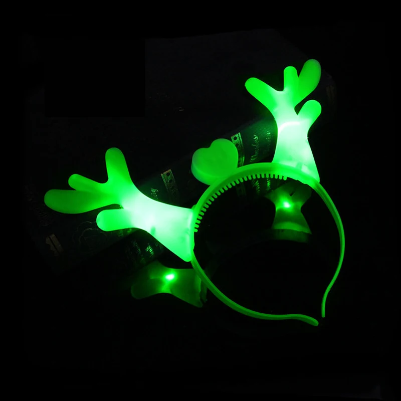  Sale Gafas Led 20pcslot Free Shipping Flash Colorful Christmas Party Headband Toy Deer Horns Led Glowing Kids Decoration (1)