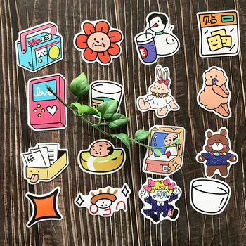 

15pcs Lovely emoticon Stickers For Suitcase Satchel Schoolbag Book Bag Pencil Box Folder Phone Laptop Travel Luggage Cool Decals