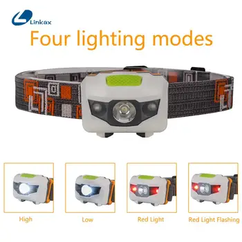 

Mini R3 + 2LED 4 Mode 300 Lumens Headlamp Portable Head Lamp Lantern For Outdoor Hunting Use AAA Headlight