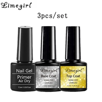 

Limegirl 7.5ml Fast Air Dry Primer UV LED Gel Base Primer No Need Of UV/LED Lamp Soak Off Gel Nail Polish For Nail Art Design