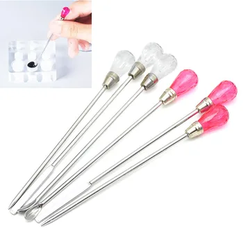 

3Pcs Needle Spoon Tool Set For UV Resin Mold Epoxy Jewelry Making Beads Professional Silicone