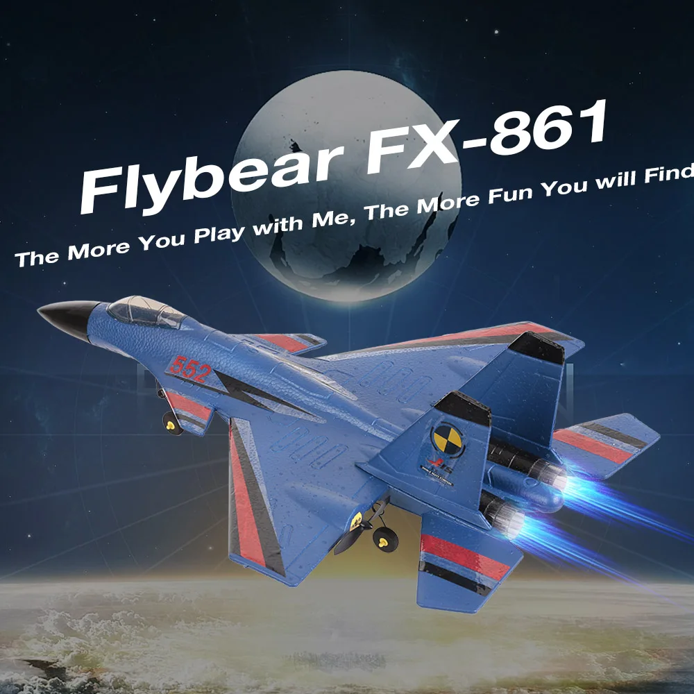 

RC PlaneFX-861 2.4G 2CH 480mm Wingspan Remote Control Fighter Fixed Wing with Light EPP RC Airplane Aircraft RTF