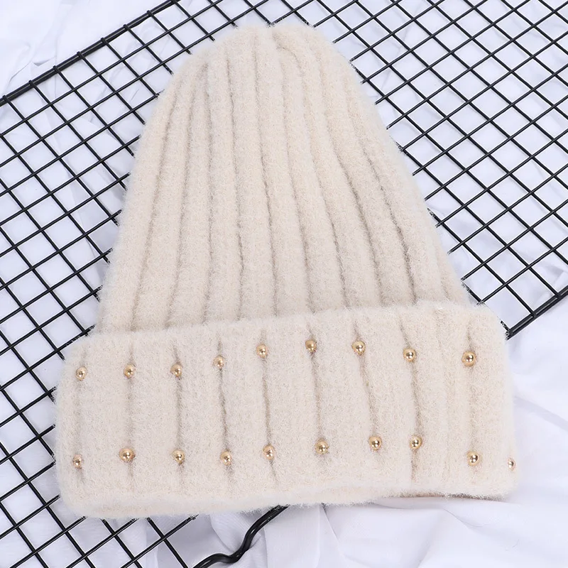 Winter Wool Hat Woman's Beanies Mohair Soft Cap Women Solid Cashmere Casual Knitted Female Thicken Warm Elegant Bonnet Gorro |