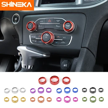 

Interior Accessories For Dodge Challenger 2015+ Car Air Conditioning Audio Switch Knob Trim Cover Ring For Dodge Charger 2015+