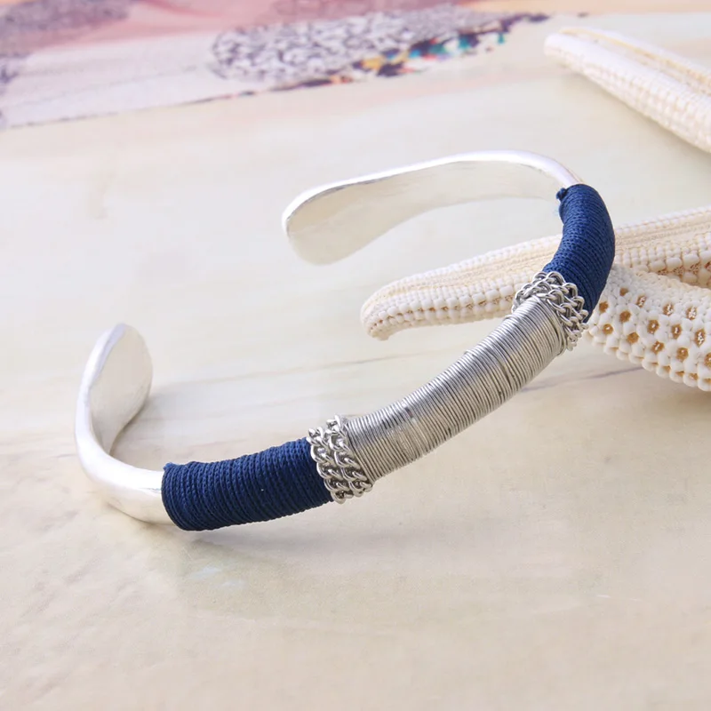 NeeFu WoFu браслеты ручной работы открытая Народно-медная провлока под заказ браслеты для женщин модная Роскошная Коллекция ювелирных изделий