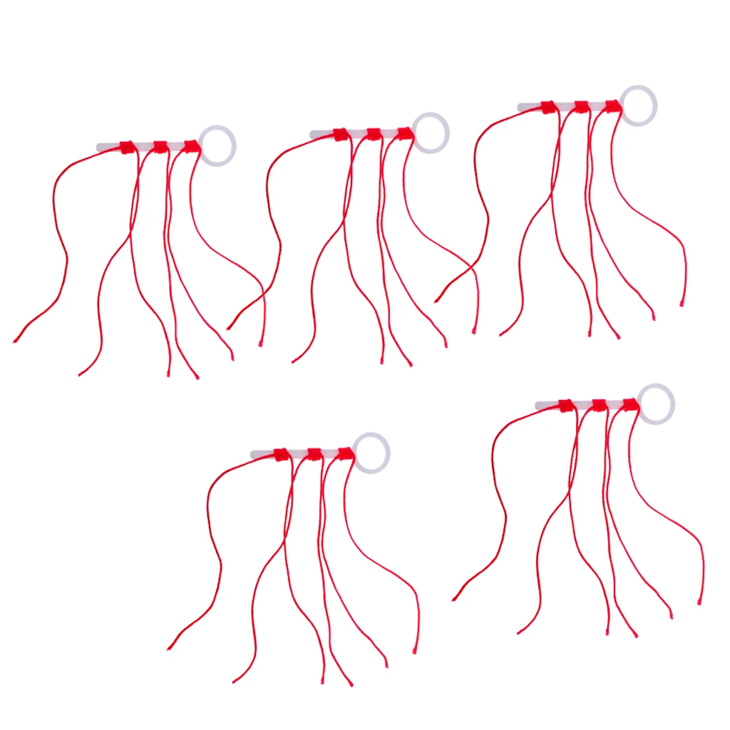 6 Pcs Slip Knot Looper Bobber Stops Durable Red Braided String Knots Outdoor Fishing Accessories Tackle Tools for Rock Fishing 6 Pcs Slip Knot Looper Bobber Stops Durable Red Braided String Knots Outdoor Fishing Accessories Tackle Tools for Rock Fishing