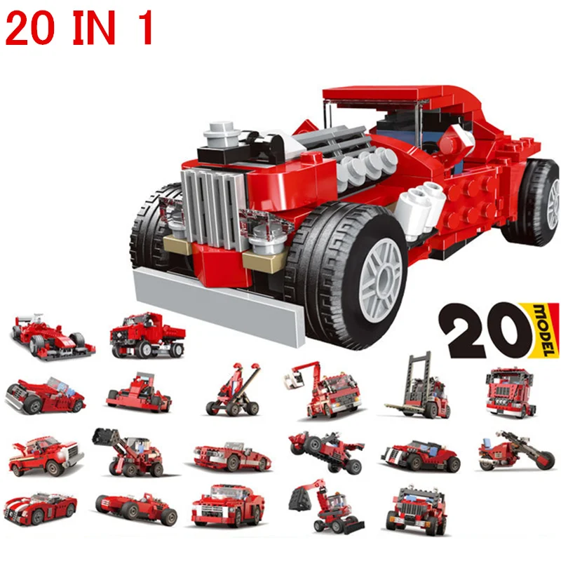 

NEW 2020 Creator 20 in 1 Technic Classic Cars Building Blocks Kit Bricks City Classic Model Kids Toys For Compatible Legoinglys