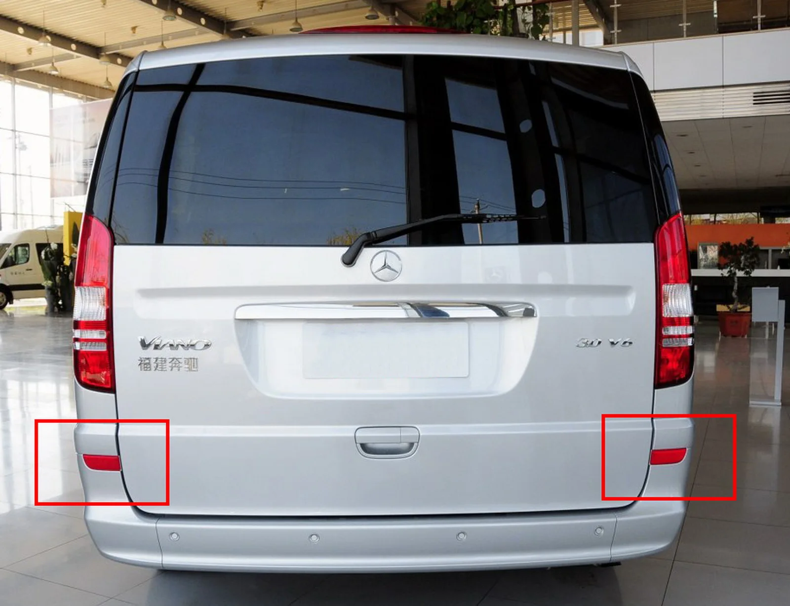 ANGRONG 2x отражатель заднего бампера Красные линзы новинка для Mercedes Benz W639 Vito Viano 2003
