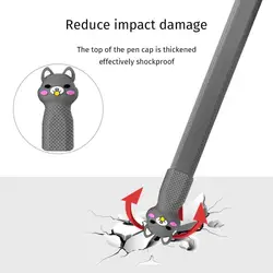 Capa protetora bonito durável resistente ao desgaste dos desenhos animados caneta stylus capa protetora luva de silicone