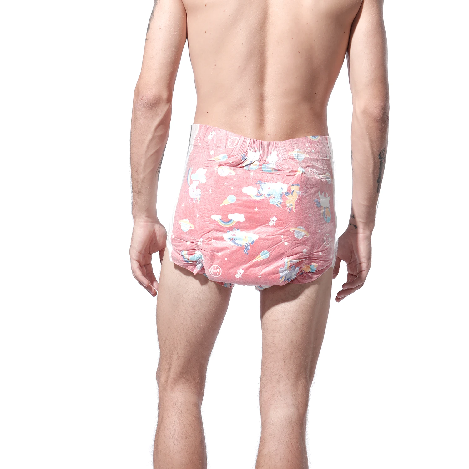 

Rainbow Week Diaper ABDL Extra Large Size Adult Diaper Elastic Waistline DDLG Diaper Dummy Dom 6000ml Absorbtive 3pcs In A Pack