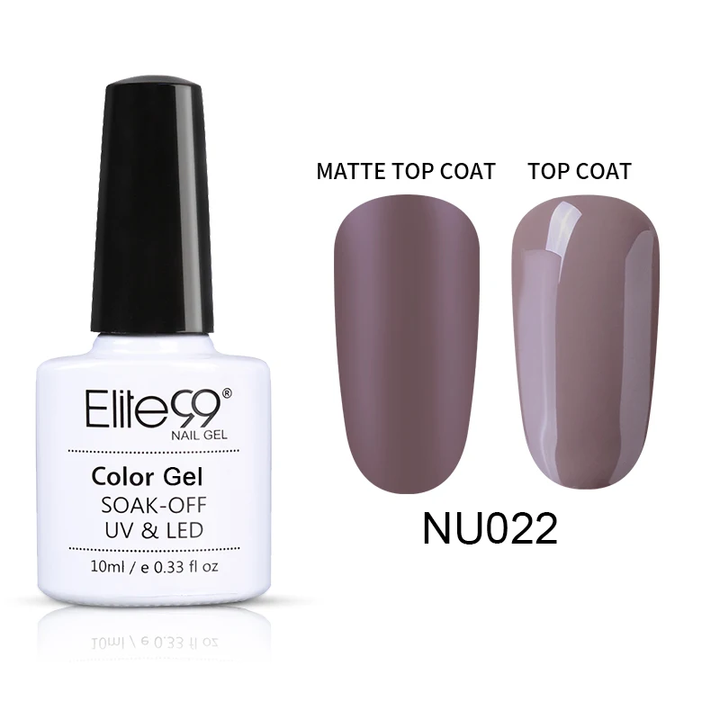 Elite99 чистый цвет матовый УФ-гель для ногтей 10 мл чистый цвет ногтей матовое верхнее покрытие Замачивание ногтей гель лак маникюрный лак - Цвет: NU022