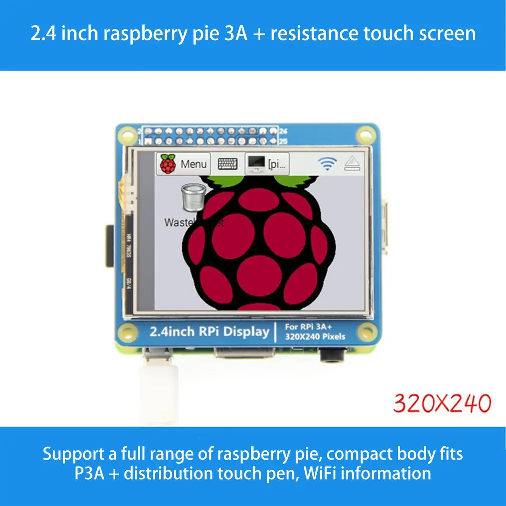 2,4 дюймовый RPi дисплей 2.4in TFT SPI Серийный ЖК-дисплей Разрешение 320*240 2,4 дюймов ЖК-дисплей модуль со светодиодный для RPI 3A