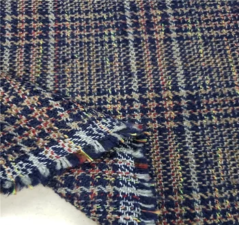 

Free ship brown and other color check weaved woolen fabric 59" wide