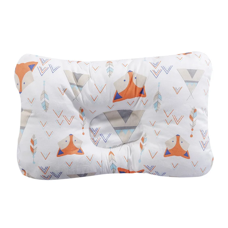 Детская подушка из хлопка, подушка для сна для новорожденных, милая Подушка с рисунком кошачьей кошки для младенцев, Подушка для кормления, вогнутая подушка для малышей - Цвет: Многоцветный
