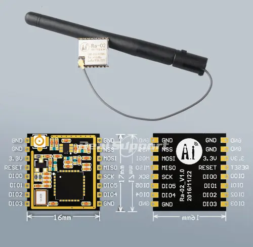 Ra 02 SX1278 433 МГц IPEX антенна беспроводной модуль последовательного порта интерфейс