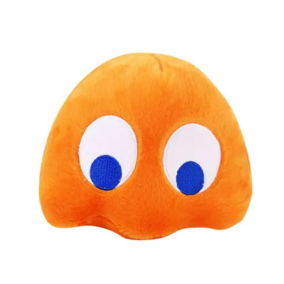 10 шт./партия фильм пиксели Pacman мягкая игрушка Pac Man брелок-Плюшевая Кукла Pac-man подарки для детей - Цвет: Orange