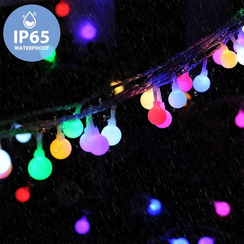 

Romantic Holiday Lights Outdoor Lighting Ball LED String Bulb 8 Mode Copper Wire Chain Lamp for Christmas Home Decoration