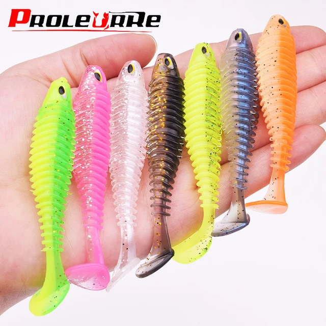 5pcs/Lot Shad Fishing Soft Lure 4.5g/80mm Silicone Bait Bass 3D