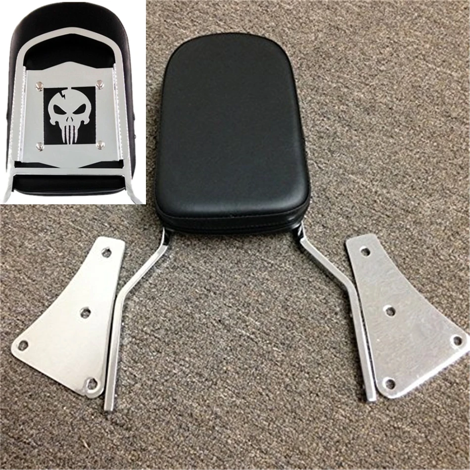 Skull Backrest Sissy Bar Seat Chrome For Kawasaki Vulcan 1500 Classic 1986-2013 |