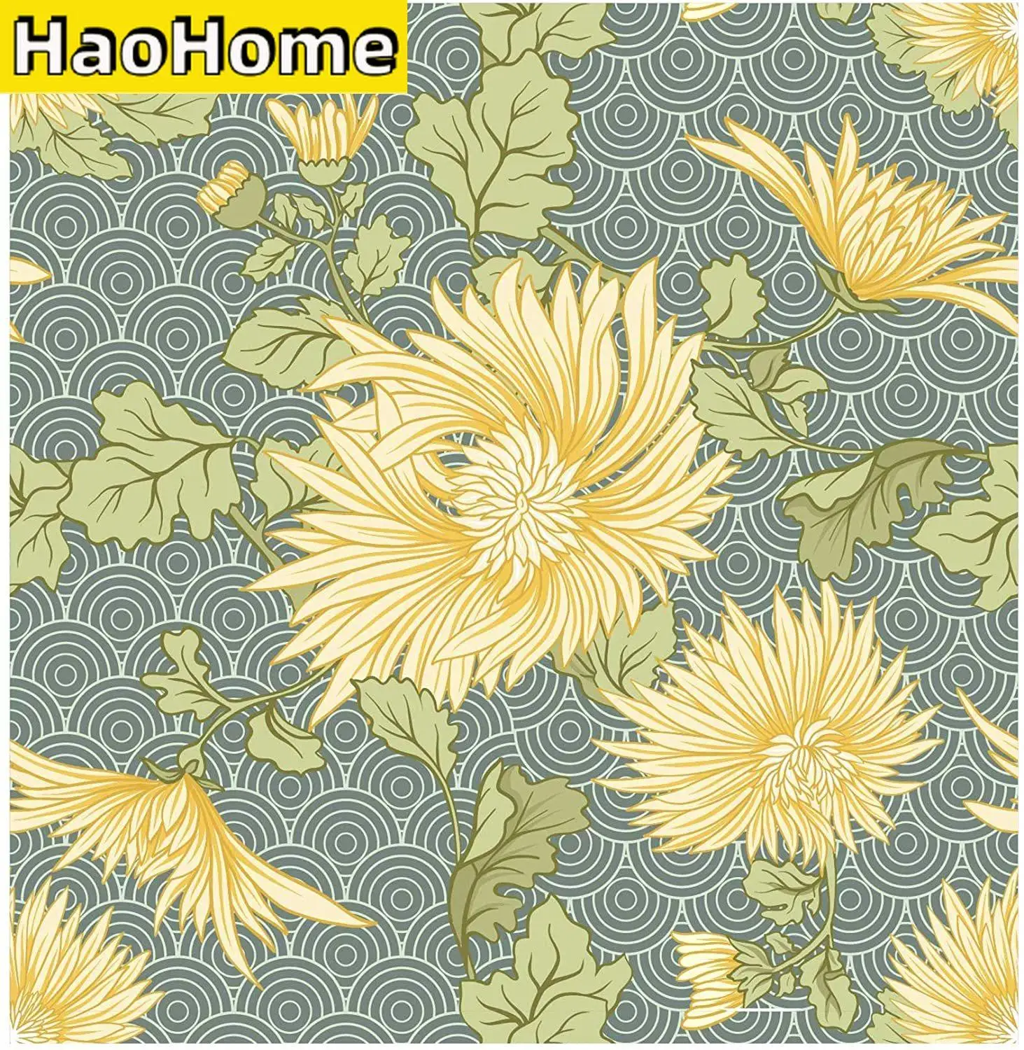 Wallpaper Stick Furniture-Stickers Mural Self-Adhesive Elegant Yellow Handpainting Haohome