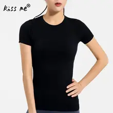 Быстросохнущие женские рубашки для йоги с коротким рукавом, одежда для тренировок, фитнеса, бега, спортивная одежда, спортивный костюм для тренировок на открытом воздухе, одноцветная футболка