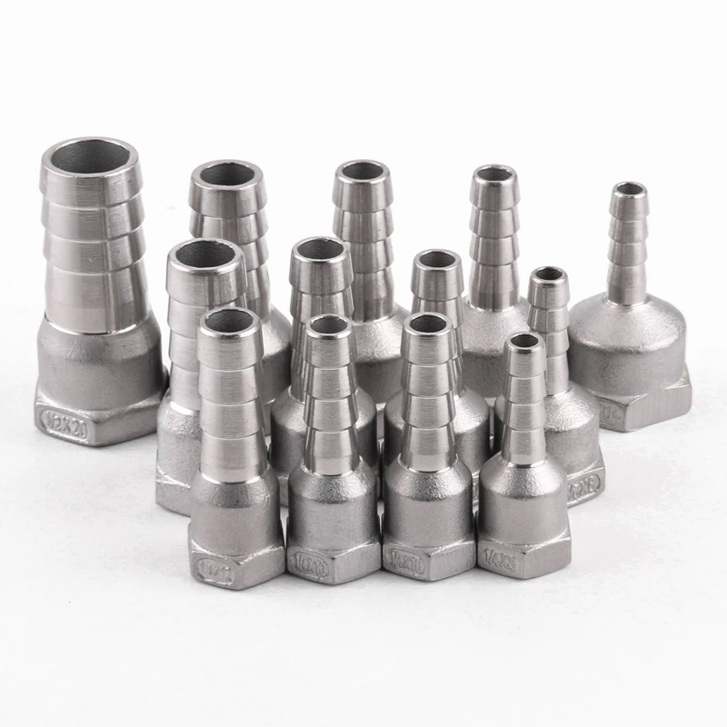 1/4 &quot3/4&quot 1/2 1 &quotBSP Female 6 8 10 12 15 16 19 20 25 32 мм шланг колючий хвост штуцер муфта 304