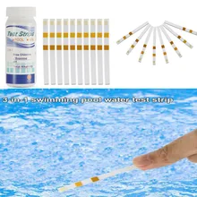 50 шт. PH Тесты Бумага s для плавательных бассейнов или спа-бассейны PH хлора Щелочная кислота брома высокой точности 3-в-1 Тесты Бумага# a726y35