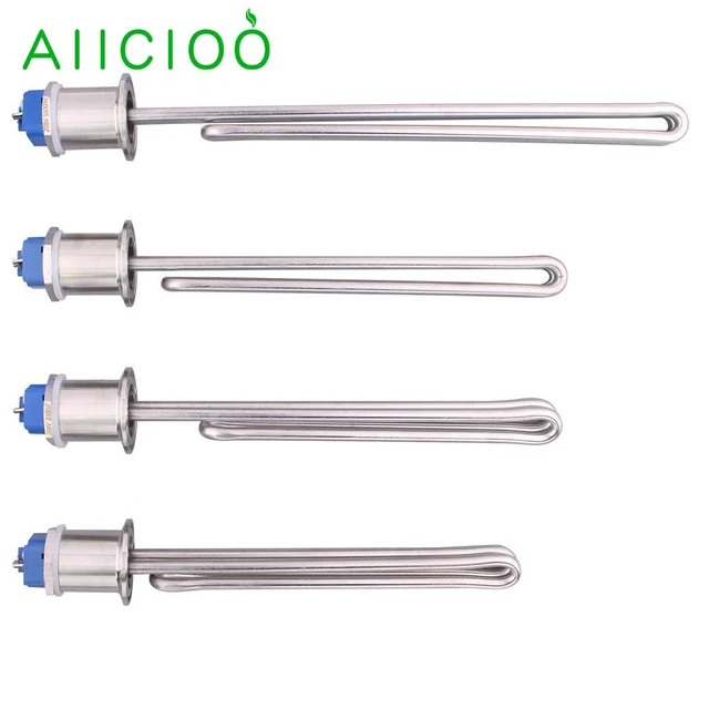 Tubular Water Heater Immersion Heating Element Stainless Steel Heating Pipe  1 INCH NPT Thread 208V/2500W