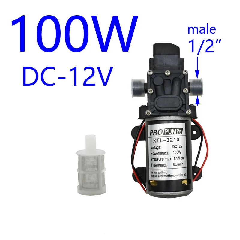 24V 100W Hochdruck Hochdruckreiniger Wasser Reiniger Membranpumpe Sprühgerät Kit 