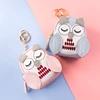Korea Cute Cartoon Owl Zipper Leather Bag Key Coin Card Soft Small Purse Girl Boy Couple Airpod Storage Stationery Travel Gift 1