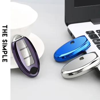 

Remote key ring Car key cover shell case For Nissan Murano March Geniss Tiida Livina Sylphy Sunny Almera nice touch Car Styling