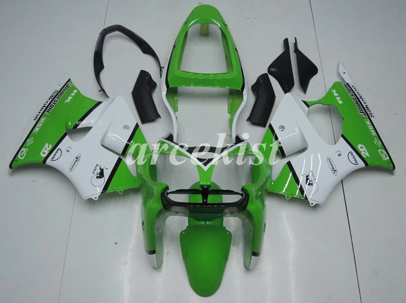 ABS литья под давлением полный обтекатель комплект подходит для kawasaki Ninja ZX6R 2000 2001 2002 00 01 02 636 ZX-6R Кузов Набор Белый Зеленый