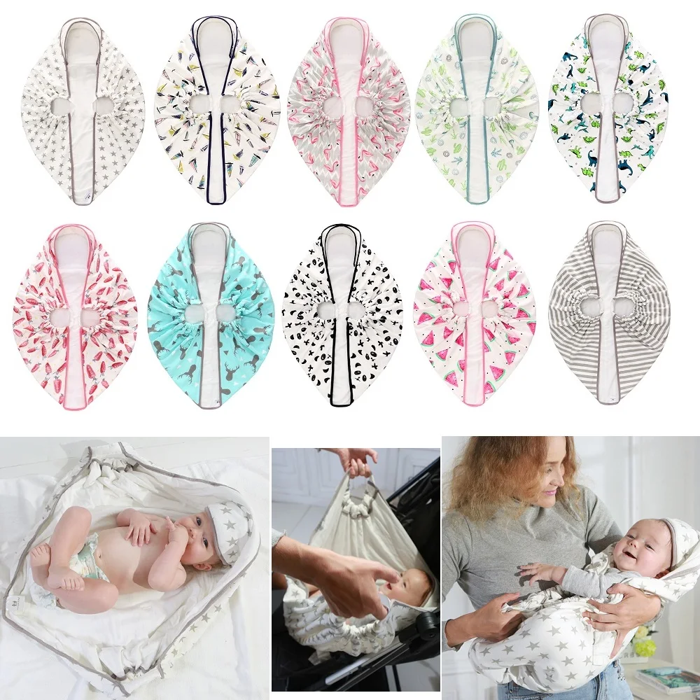 Miracle Baby Basket Design Swaddles Organic Cotton Soft Swaddle Wrap