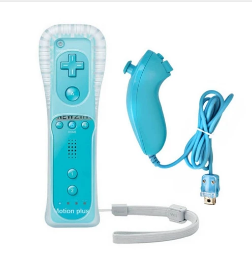 For Nintend Wii Wireless Bluetooth GamePad Remote Controller Joystick+Nunchuck Built-in Motion Plus For Nintendo Wii Games