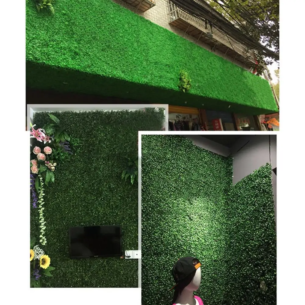 Имитация плюща искусственный плюща Лист пластиковый сад экран рулоны стены Ландшафтный поддельный газон завод стены фон украшения