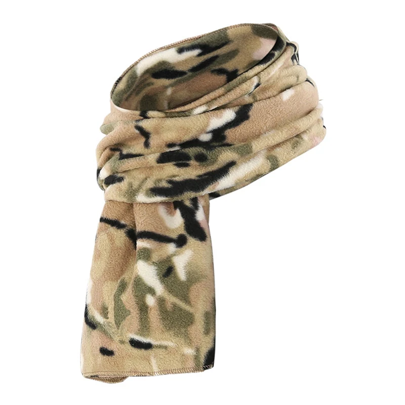 Зимний Тактический толстый флисовый теплый шарф для альпинизма мужской уличный