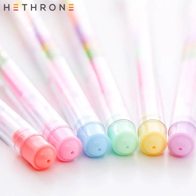 Hethrone 1 шт. 0,5 мм Корея граффити ручка на водной основе ручка Fineliner Art Mark ручка Акварельная ручка Радуга градиент рисунок штрих ручка