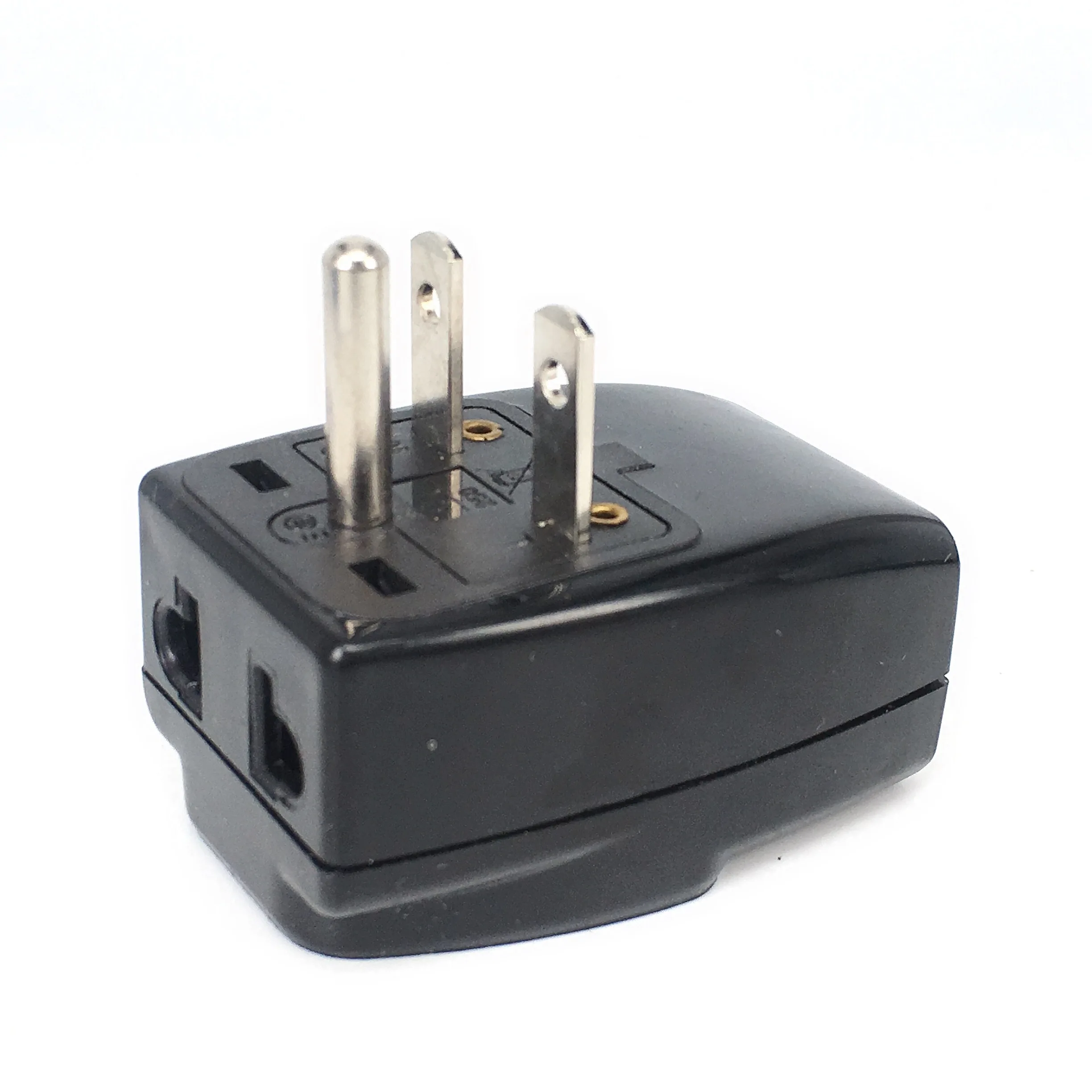 North American Converter, Universal to NEMA 6-15P US Power Travel Adapter, 15A 250V Plug