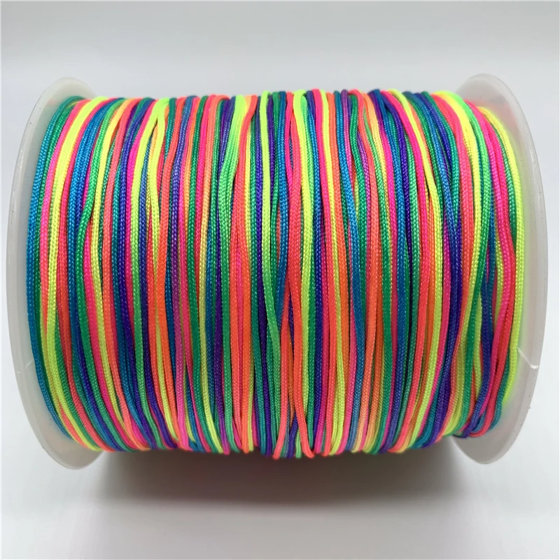 10 ярдов/партия 1 мм цветной нейлоновый шнур веревка китайский узел макраме шнур веревка для изготовления ювелирных изделий для браслета Шамбала