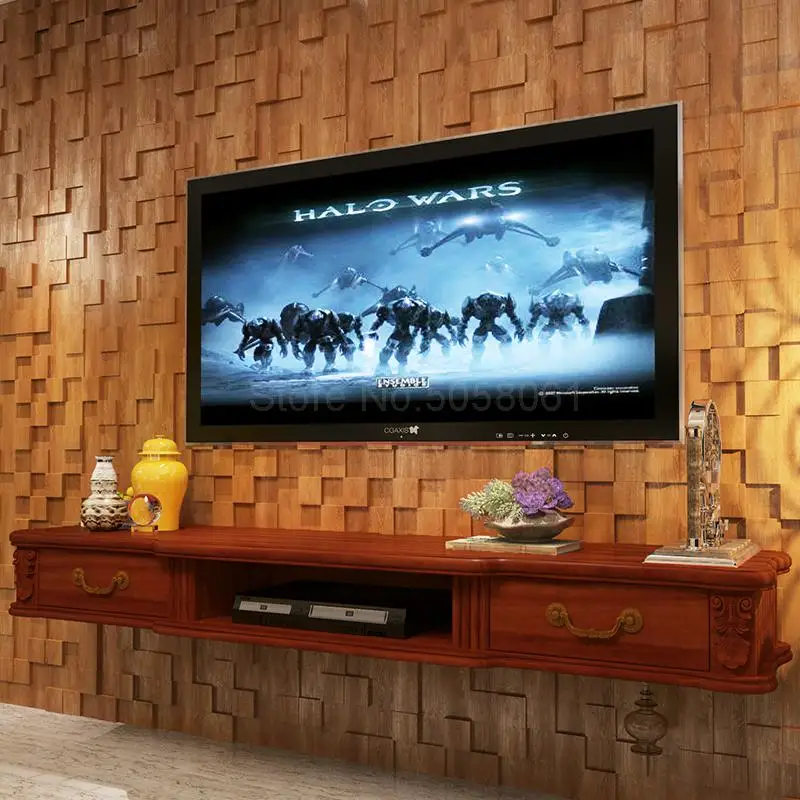 Classic American Solid Wood Wall Hanging Tv Cabinet Living Room Wall Decoration Cabinet Bedroom Set Top Box Baking Rack Aliexpress